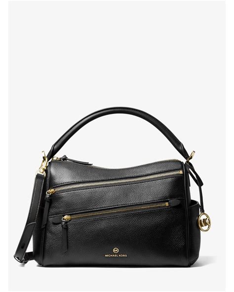 michael kors lorimer satchel|Lorimer Large Pebbled Leather Satchel .